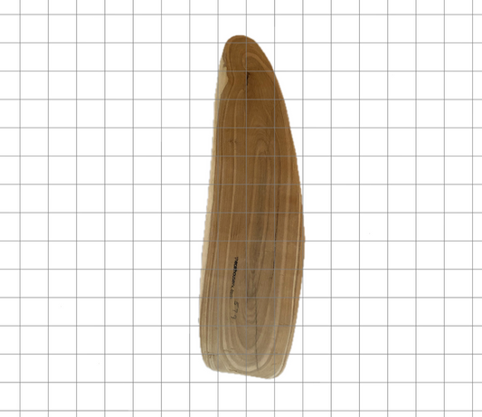 A single post of Honeysuckle wood, pieces range in shape, size and weight in the 575g range, shown here on 1" grid for reference (12" long)