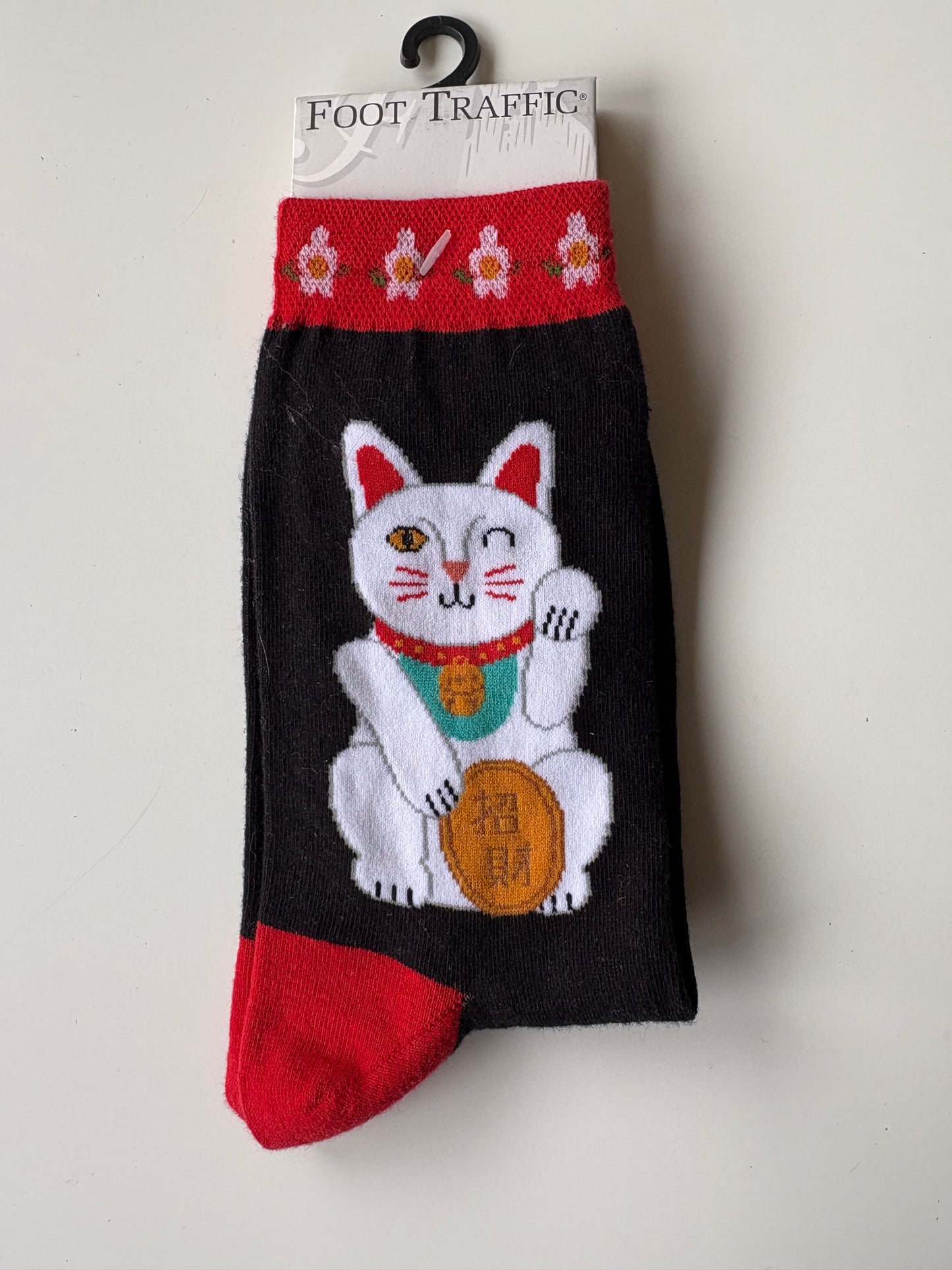 Socks - Foot Traffic - Good Fortune Cat