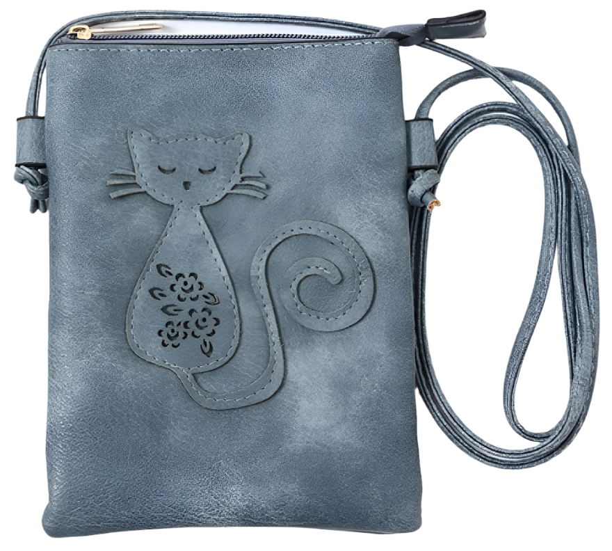 dimensions: 7.5"H x 5 3/4"W x 5/8"D
adjustable cross body strap: 50" max
available in navy, black, grey, plum, beige