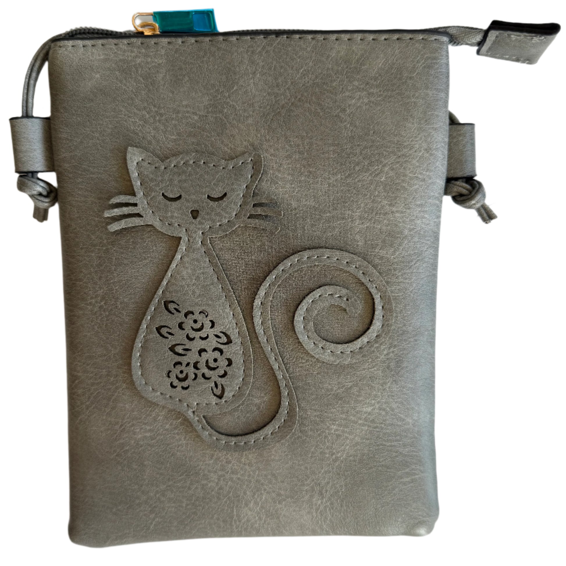 closeup of grey bag