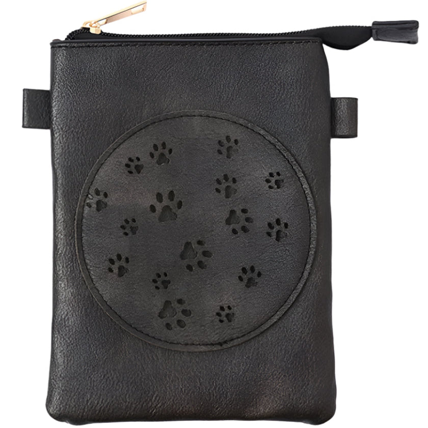 cross body cel phone bag shown in colour option black