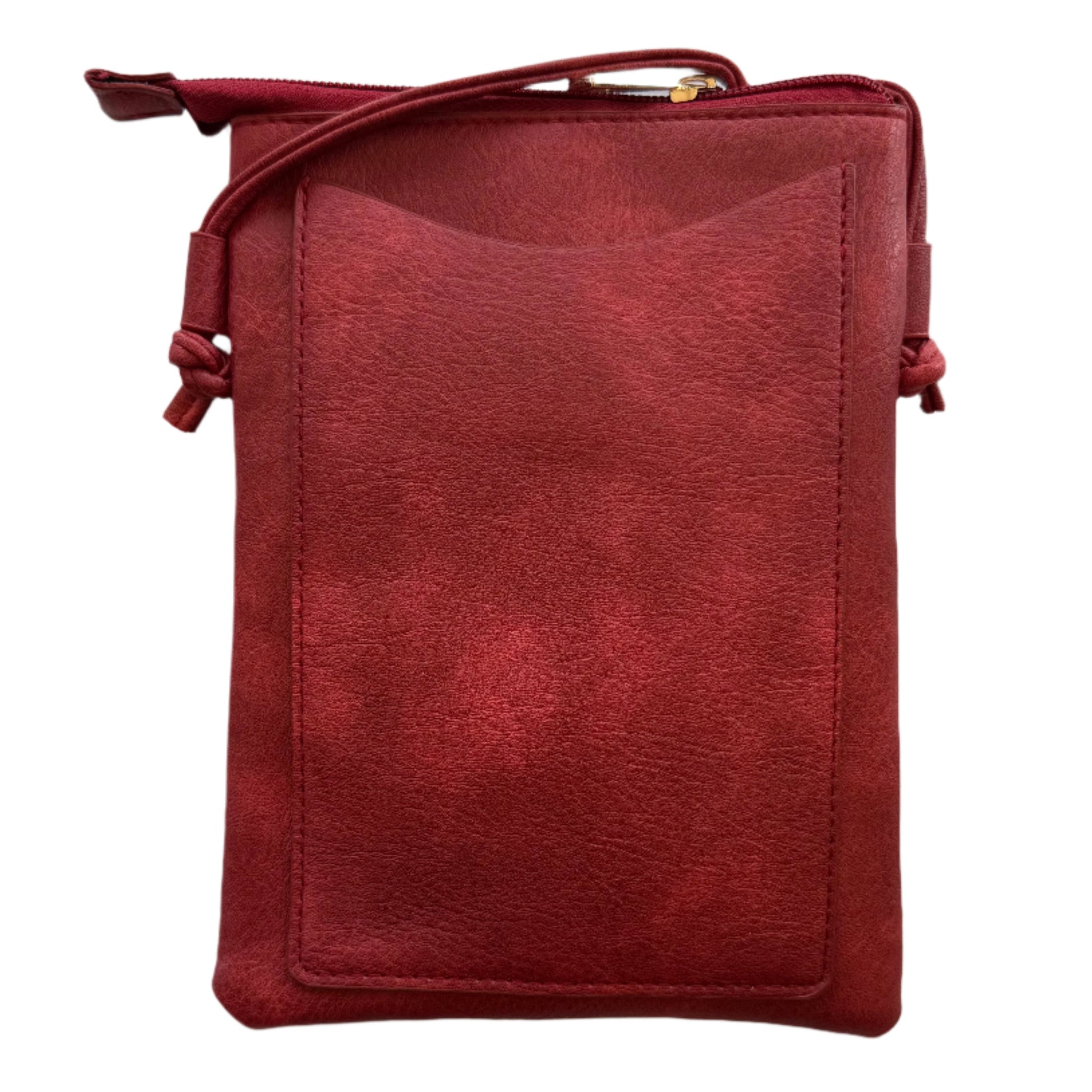 solid red back with pocket