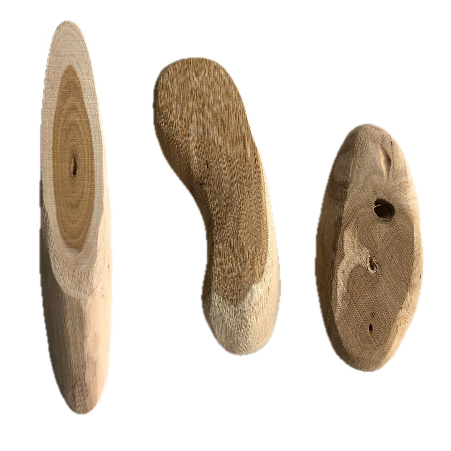 a few slices of Honeysuckle wood, pieces range in shape, size and weight in the 12 – 15g range, seen here on flip side