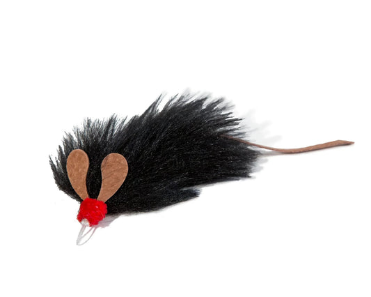 Supercute, plush, double-jointed furrodent cat toy! Agile wiggly...simply irresistible to cats and kittens! The essential cat toy for the mouse hunter in your household! play with on its own or attach to rod or wand., 5" long, synthetic materials.