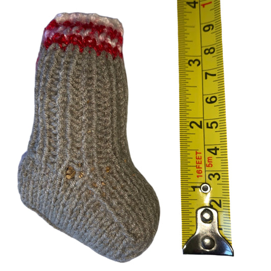 4" looks like a mini work sock  and so stinky they'll knock your socks off! 